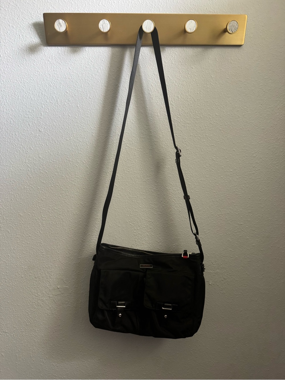 Tumi Black Crossbody Bag with Front Pockets